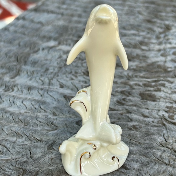 Lenox Figurine Cream Dolphin Porcelain Retired - Picture 2 of 5